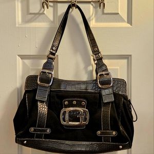 Guess Large Black Logo Purse